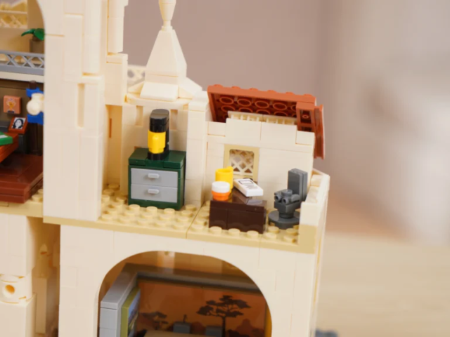 Rear view of the CR004 classical city hall model
