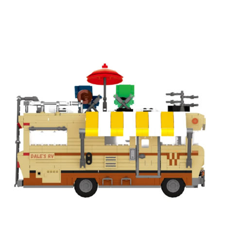 Elevated view of the 10901 wasteland RV building set